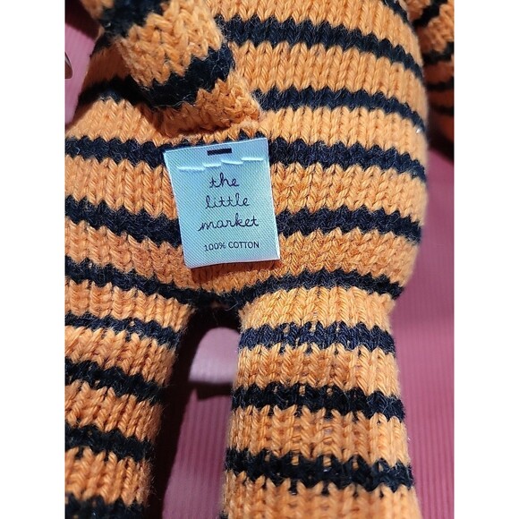 The Little Market Tiger Plush Knit striped orange RETIRED Rare made in Peru - Picture 6 of 6
